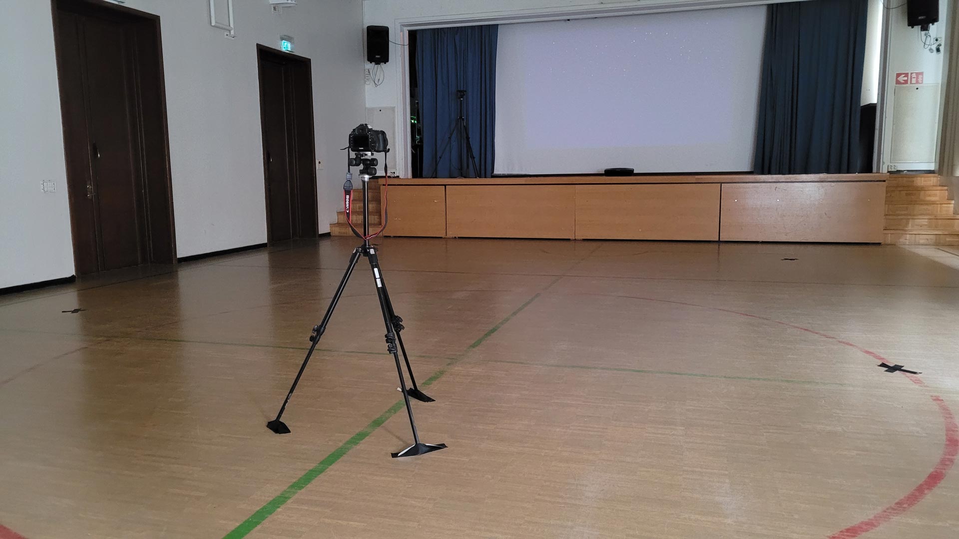 AURORA: Setup at gym hall of Helsinki German School