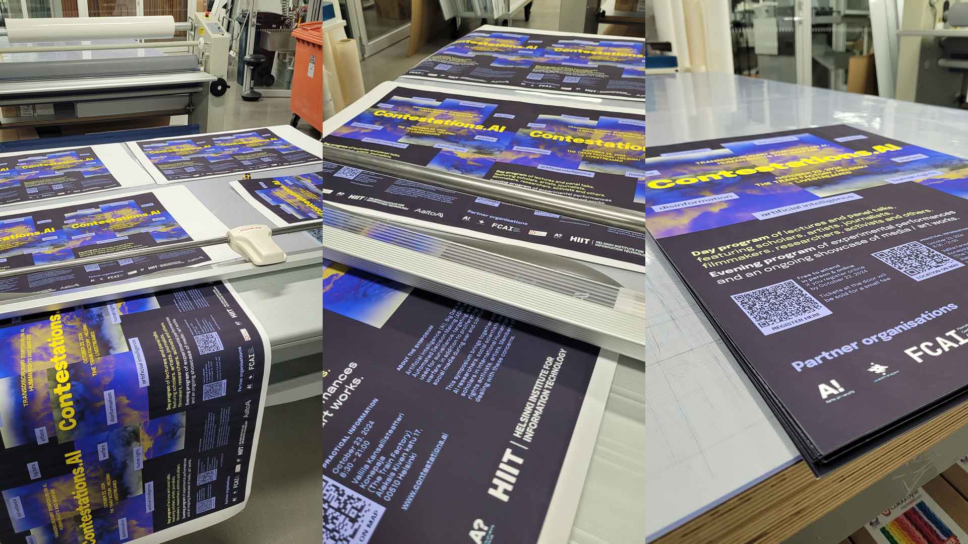 Collage of printing process